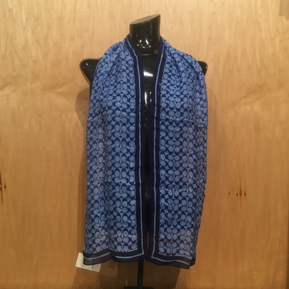 🌲COACH SILK CHIFFON SCARF WITH TAGS🌲 - Picture 2 of 6